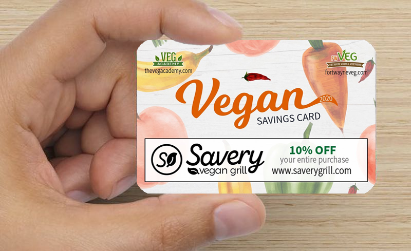vegan savings card